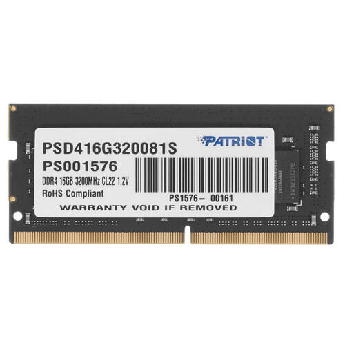 Купить Оперативная память SODIMM Patriot Signature Line [PSD416G320081S] 16 ГБ  1697776. Характеристики, отзывы и цены в Донецке