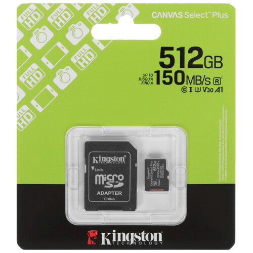 Купить Карта памяти Kingston microSDXC 512 ГБ  5634462. Характеристики, отзывы и цены в Донецке