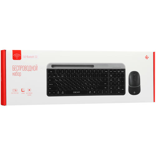 Купить Клавиатура+мышь беспроводная   DEXP KY-6290 черный  5407613. Характеристики, отзывы и цены в Донецке