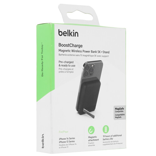 Купить Портативный аккумулятор Belkin BoostCharge Magnetic черный  5492413. Характеристики, отзывы и цены в Донецке