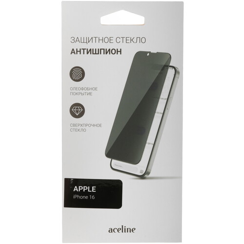 Купить Защитное стекло Aceline для экрана Apple iPhone 16  5472932. Характеристики, отзывы и цены в Донецке