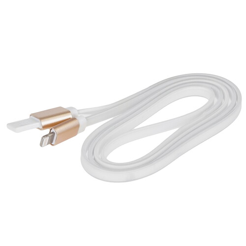 Купить Кабель плоский Cablexpert Lightning 8-pin - USB 2.0 Type-A белый 1 м  5485434. Характеристики, отзывы и цены в Донецке