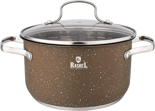 Купить Кастрюля Rashel Стефани R-407z 4.7 л 22 см коричневый  9320940. Характеристики, отзывы и цены в Донецке