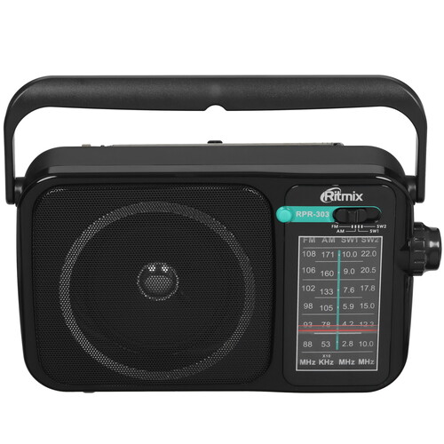 Купить Радиоприемник Ritmix RPR-303 черный  9201097. Характеристики, отзывы и цены в Донецке