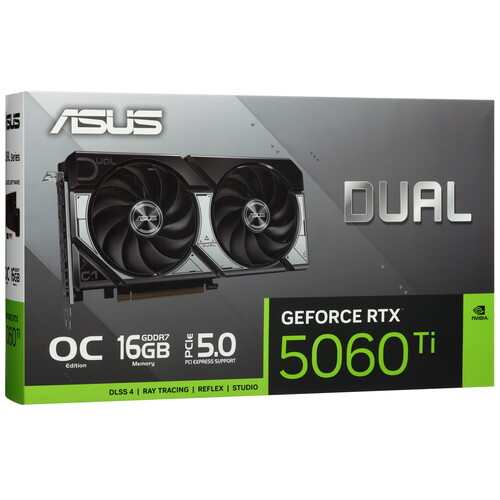 Купить Видеокарта ASUS GeForce RTX 5060 Ti DUAL OC  5626206. Характеристики, отзывы и цены в Донецке