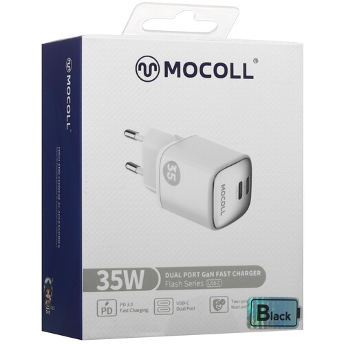Купить Сетевое зарядное устройство MOCOLL Flash Series 35W черный  5470421. Характеристики, отзывы и цены в Донецке