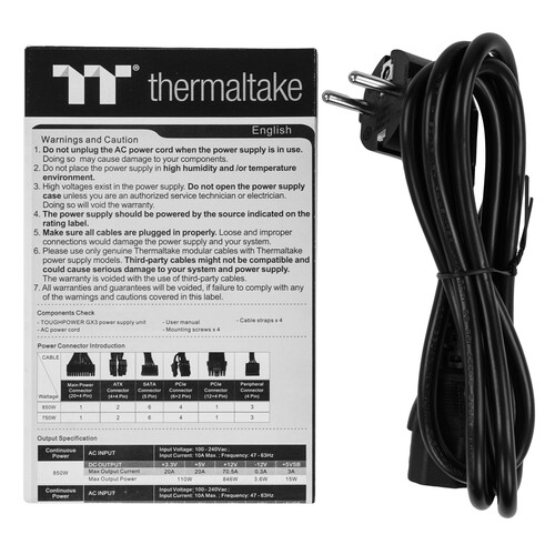 Купить Блок питания Thermaltake Toughpower GX3 850W  5447985. Характеристики, отзывы и цены в Донецке
