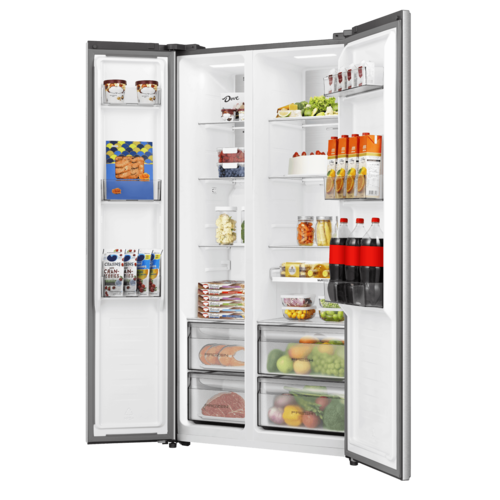 Купить Холодильник Side by Side   Hisense RS3P538NAIE серебристый  9281297. Характеристики, отзывы и цены в Донецке