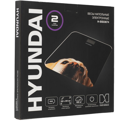 Купить Весы Hyundai H-BS03674 черный  9211796. Характеристики, отзывы и цены в Донецке
