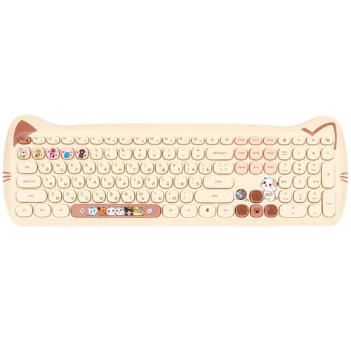 Купить Клавиатура+мышь беспроводная   DEXP Yellow Cats желтый  5410028. Характеристики, отзывы и цены в Донецке