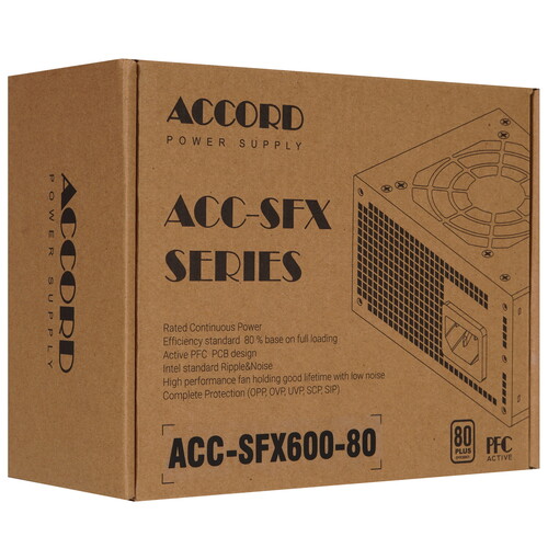 Купить Блок питания Accord ACC-SFX600-80  черный  5614619. Характеристики, отзывы и цены в Донецке