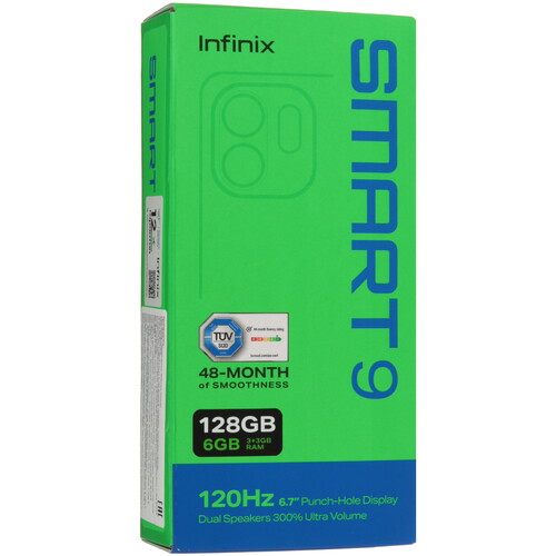 Купить 6.7" Смартфон Infinix SMART 9 128 ГБ серебристый  5488696. Характеристики, отзывы и цены в Донецке