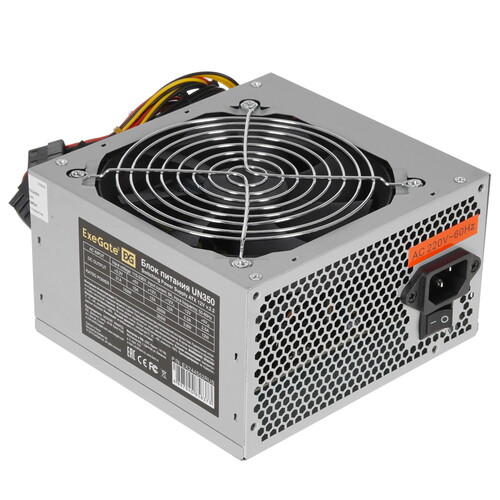 Купить Блок питания ExeGate UN350 [EX244552RUS] серый  8187858. Характеристики, отзывы и цены в Донецке