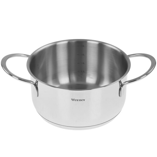 Купить Кастрюля Werner Como 50169 2.4 л 18 см серебристый  9223336. Характеристики, отзывы и цены в Донецке