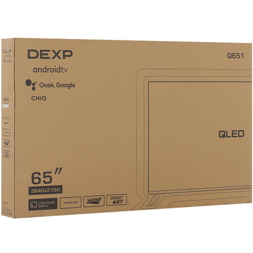 Купить 65" (165 см) Телевизор DEXP Q651 серый  5077346. Характеристики, отзывы и цены в Донецке