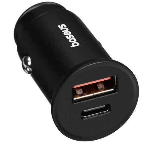 Купить Автомобильное ЗУ Baseus Circular Metal черный  9228287. Характеристики, отзывы и цены в Донецке