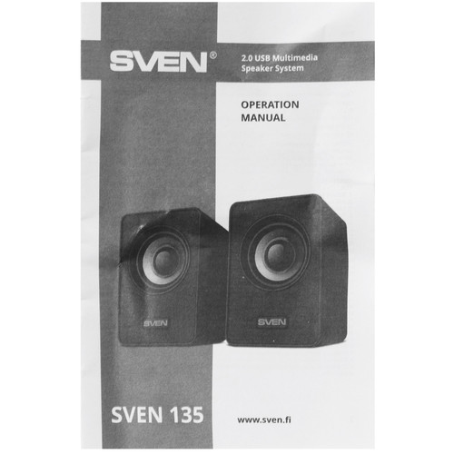 Купить Колонки SVEN 135 черный  4876453. Характеристики, отзывы и цены в Донецке
