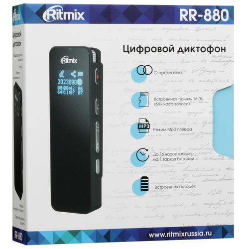 Купить Диктофон Ritmix RR-880  9071042. Характеристики, отзывы и цены в Донецке