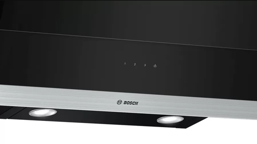 Купить Вытяжка наклонная Bosch Serie 4 DWK065G60T черный/серебристый  5321231. Характеристики, отзывы и цены в Донецке