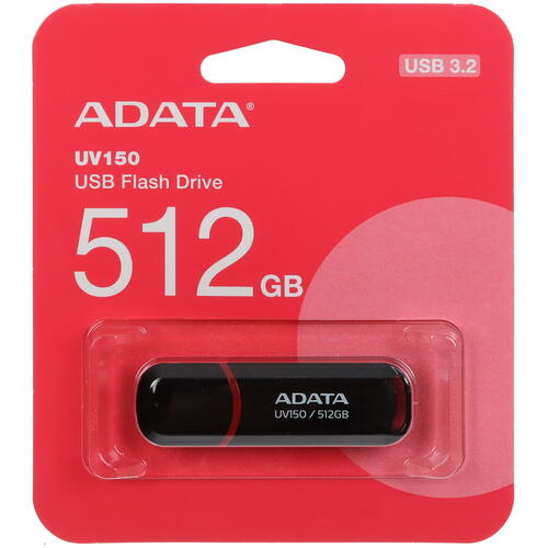 Купить Память USB Flash 512 ГБ ADATA UV150 [AUV150-512G-RBK]  5450263. Характеристики, отзывы и цены в Донецке