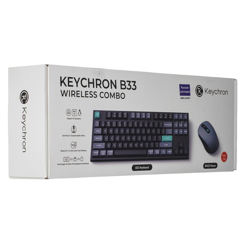 Купить Клавиатура+мышь беспроводная   Keychron B33 Keyboard and BM25 Mouse Wireless Combo черный  9307455. Характеристики, отзывы и цены в Донецке