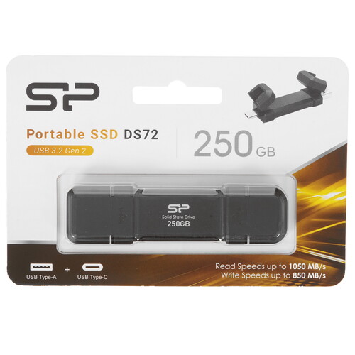 Купить 250 ГБ Внешний SSD Silicon Power DS72  5441678. Характеристики, отзывы и цены в Донецке