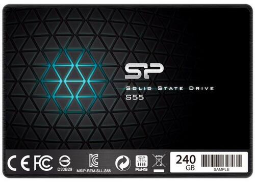 Купить 240 ГБ 2.5" SATA накопитель Silicon Power Slim S55 [SP240GBSS3S55S25]  0194874. Характеристики, отзывы и цены в Донецке