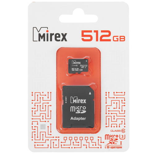 Купить Карта памяти Mirex microSDXC 512 ГБ [13613-AD3UH512]  4789195. Характеристики, отзывы и цены в Донецке