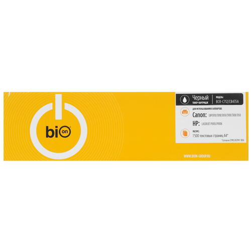 Купить Картридж лазерный Bion BCR-C712/CB435A черный  9910406. Характеристики, отзывы и цены в Донецке