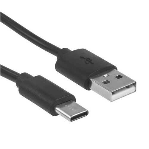 Купить Кабель круглый BoraSCO USB Type-C - USB 2.0 Type-A черный 1 м  5614030. Характеристики, отзывы и цены в Донецке