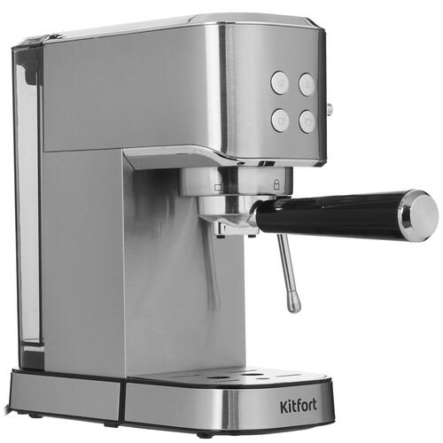 Купить Кофеварка рожковая Kitfort KT-7294 серебристый  9067180. Характеристики, отзывы и цены в Донецке