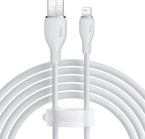 Купить Кабель круглый Baseus Lightning 8-pin - USB 2.0 Type-A белый 2 м  9260741. Характеристики, отзывы и цены в Донецке
