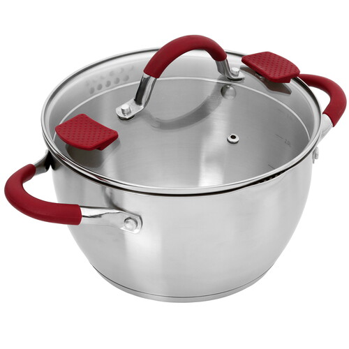 Купить Кастрюля Inhouse Marsala 4.2 л 22 см серебристый  5445079. Характеристики, отзывы и цены в Донецке