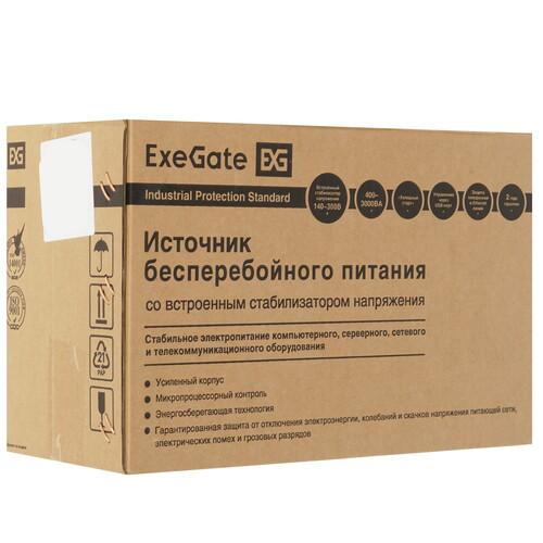 Купить ИБП ExeGate Power Back BNB-800.LED.AVR.2SH  5418280. Характеристики, отзывы и цены в Донецке