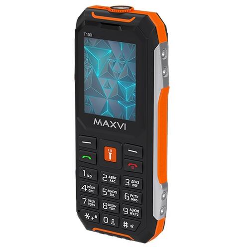 Купить Сотовый телефон Maxvi T100 оранжевый/черный  9064659. Характеристики, отзывы и цены в Донецке