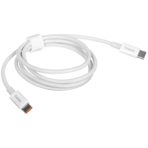 Купить Кабель круглый Baseus USB Type-C - USB Type-C белый 1 м  9260774. Характеристики, отзывы и цены в Донецке