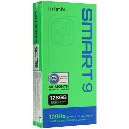 Купить 6.7" Смартфон Infinix SMART 9 128 ГБ зеленый  5488699. Характеристики, отзывы и цены в Донецке