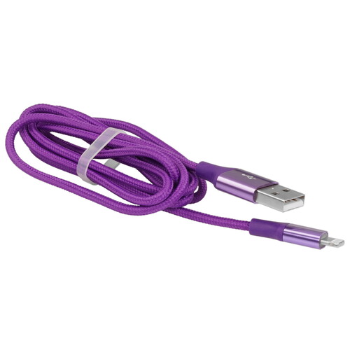 Купить Кабель круглый TTEC Lightning 8-pin - USB 2.0 Type-A фиолетовый 1.2 м  9140785. Характеристики, отзывы и цены в Донецке