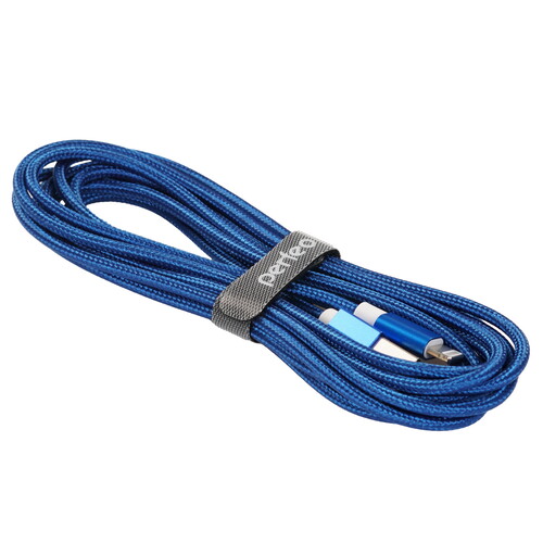 Купить Кабель круглый Perfeo Lightning 8-pin - USB 2.0 Type-A синий 3 м  9173169. Характеристики, отзывы и цены в Донецке