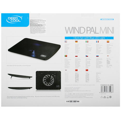 Купить Охлаждающая подставка DEEPCOOL WindPalMINI черный  0168900. Характеристики, отзывы и цены в Донецке