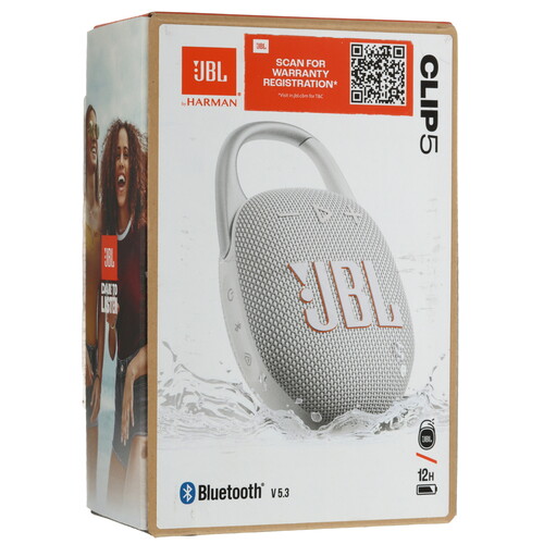 Купить Портативная колонка JBL CLIP 5, белый  5464060. Характеристики, отзывы и цены в Донецке