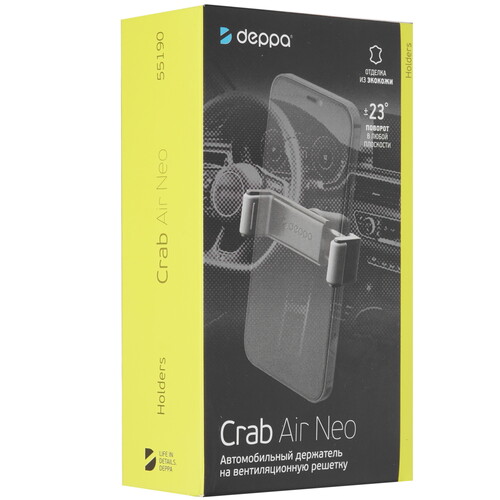Купить Держатель автомобильный DEPPA Crab Air Premium черный  4869529. Характеристики, отзывы и цены в Донецке