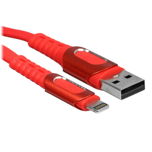 Купить Кабель круглый BY Lightning 8-pin - USB 2.0 Type-A красный 1 м  5482273. Характеристики, отзывы и цены в Донецке