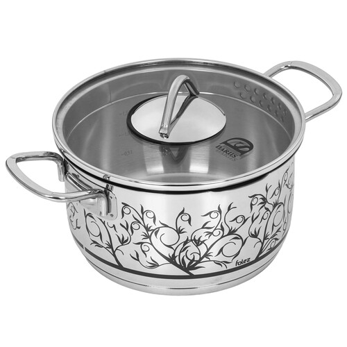 Купить Кастрюля Dariis Isilti ISL-719 2.5 л 18 см серебристый  9174058. Характеристики, отзывы и цены в Донецке