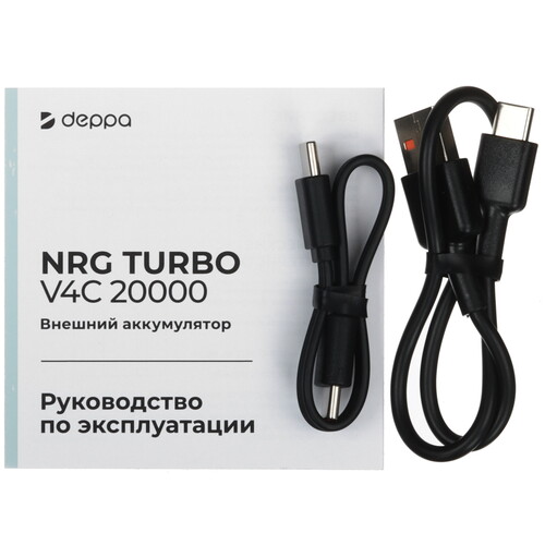 Купить Портативный аккумулятор DEPPA NRG Turbo V4С черный  5605726. Характеристики, отзывы и цены в Донецке