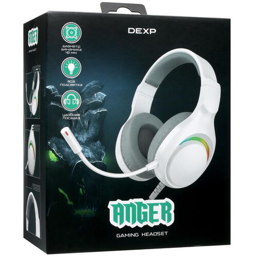 Купить Проводные наушники DEXP Anger белый 2021  4892234. Характеристики, отзывы и цены в Донецке