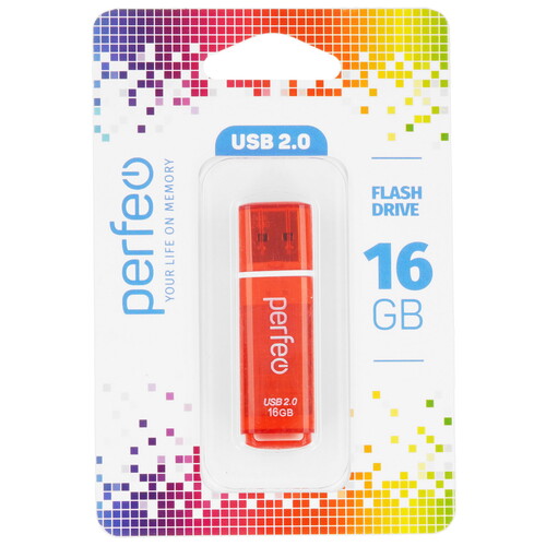 Купить Память USB Flash 16 ГБ Perfeo C13 [PF-C13R016]  9209276. Характеристики, отзывы и цены в Донецке