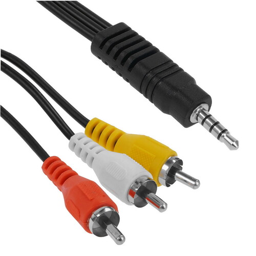 Купить Кабель соединительный   Сигнал 3.5 mm jack - RCA x3 черный  5480124. Характеристики, отзывы и цены в Донецке