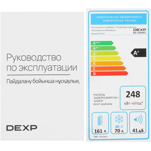 Купить Холодильник с морозильником   DEXP B4-24AMG белый  5401294. Характеристики, отзывы и цены в Донецке