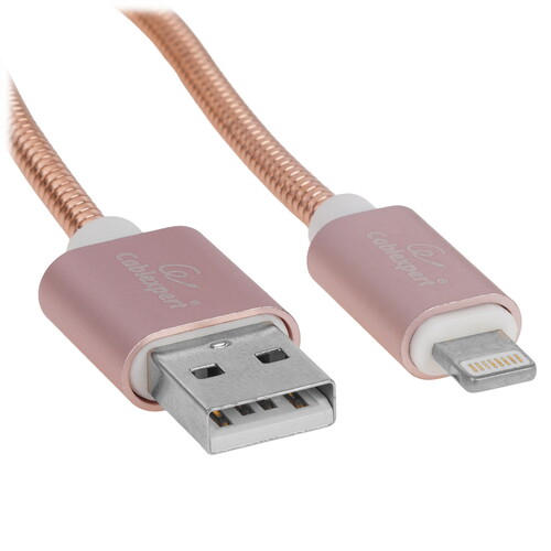 Купить Кабель круглый Cablexpert Lightning 8-pin - USB 2.0 Type-A розовый 0.5 м  5314570. Характеристики, отзывы и цены в Донецке